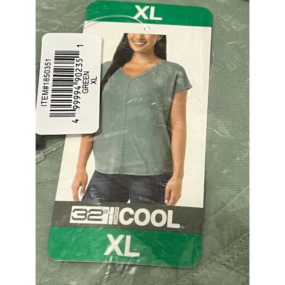 32 Degrees COOL Womens sz XL X-LARGE basic casual top soft lightweight green - Picture 3 of 3